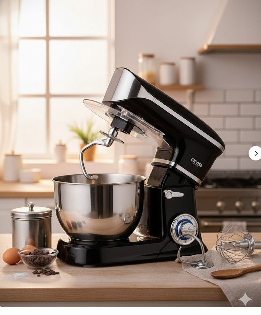 Küchenmaschine Rührmaschine Knetmaschine Teigkneter Schwarz 6L 1900 W DMS